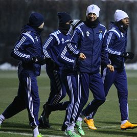 Dynamo training session before the Europa league match